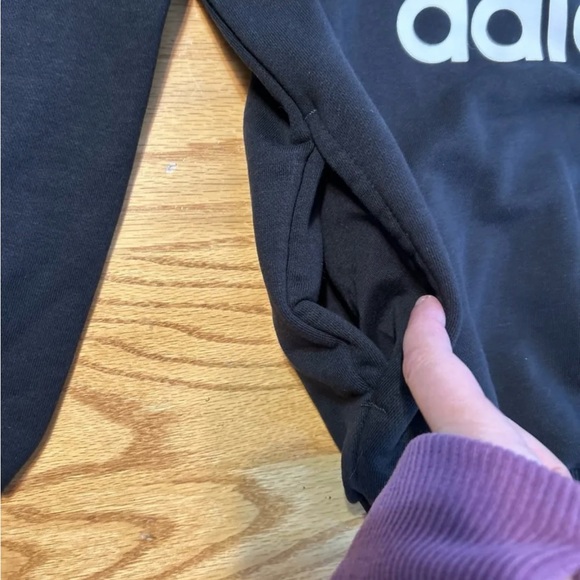 Adidas Original Trefoil Logo Crew Sweatshirt Pullover Size XS Black Top - Picture 3 of 6